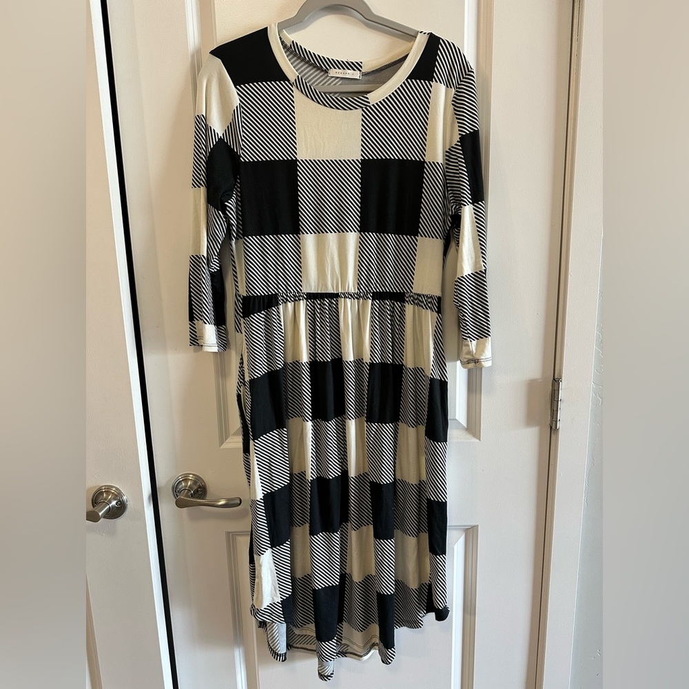 Black and White Checkered Dress